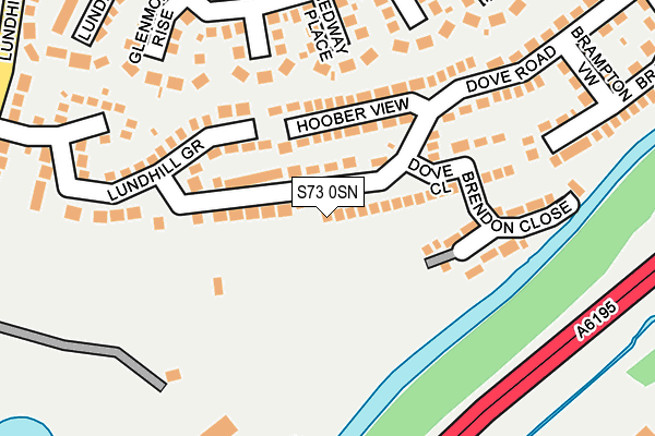 S73 0SN map - OS OpenMap – Local (Ordnance Survey)