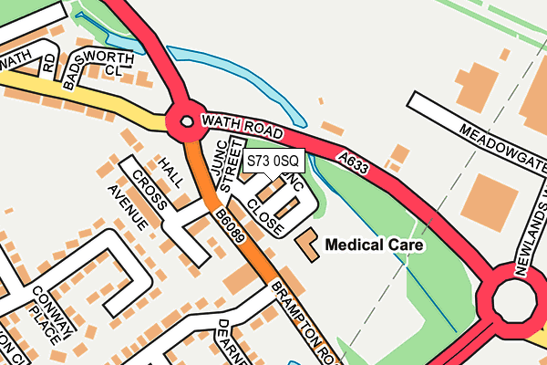 S73 0SQ map - OS OpenMap – Local (Ordnance Survey)