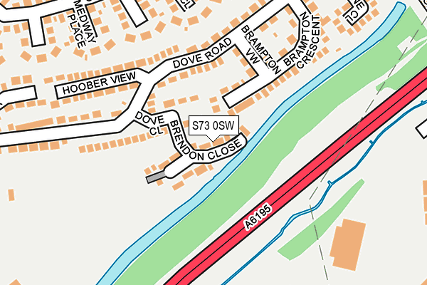 S73 0SW map - OS OpenMap – Local (Ordnance Survey)