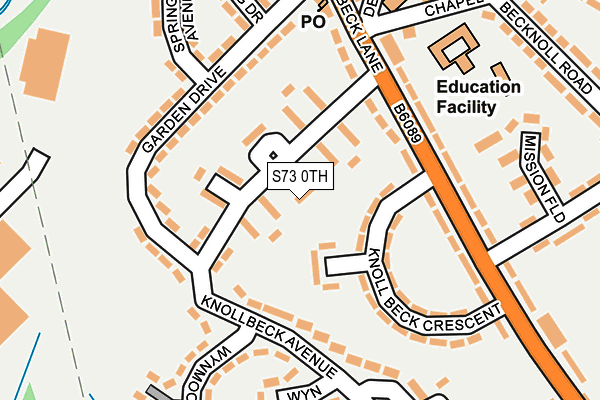 S73 0TH map - OS OpenMap – Local (Ordnance Survey)