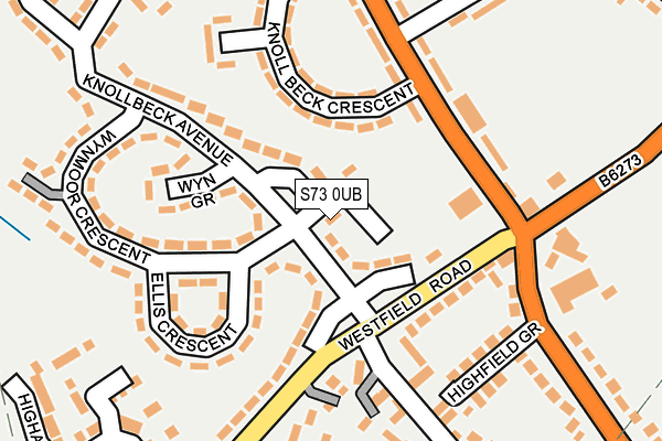 S73 0UB map - OS OpenMap – Local (Ordnance Survey)