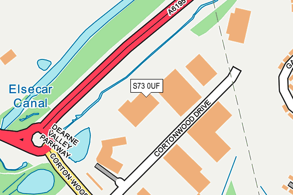 S73 0UF map - OS OpenMap – Local (Ordnance Survey)