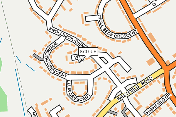 S73 0UH map - OS OpenMap – Local (Ordnance Survey)