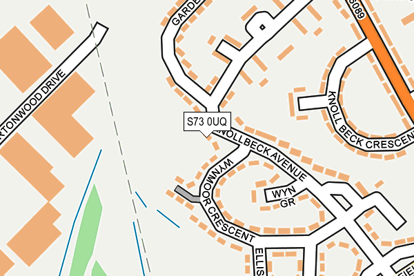 S73 0UQ map - OS OpenMap – Local (Ordnance Survey)