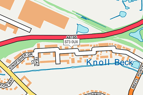 S73 0UX map - OS OpenMap – Local (Ordnance Survey)