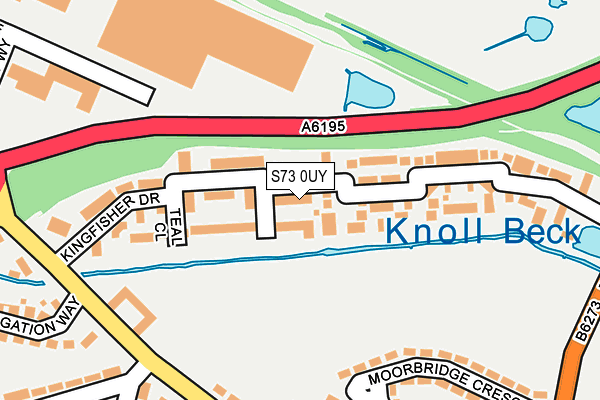 S73 0UY map - OS OpenMap – Local (Ordnance Survey)