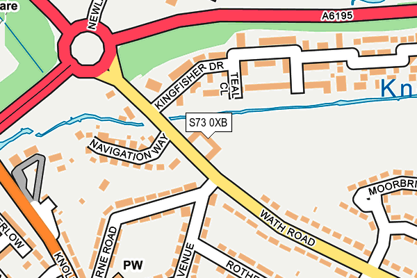 S73 0XB map - OS OpenMap – Local (Ordnance Survey)