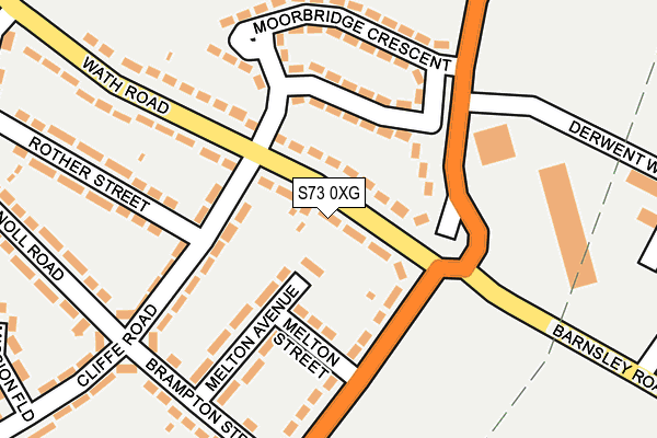 S73 0XG map - OS OpenMap – Local (Ordnance Survey)