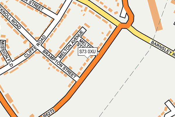 S73 0XU map - OS OpenMap – Local (Ordnance Survey)