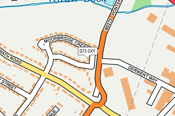 S73 0XY map - OS OpenMap – Local (Ordnance Survey)
