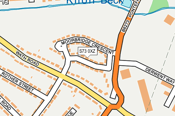 S73 0XZ map - OS OpenMap – Local (Ordnance Survey)