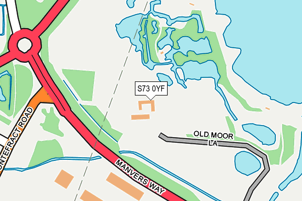 S73 0YF map - OS OpenMap – Local (Ordnance Survey)