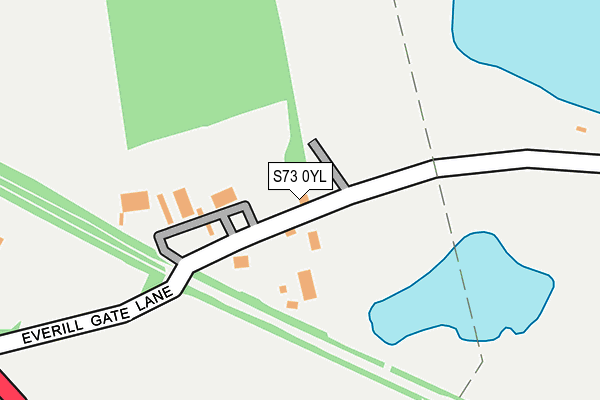 S73 0YL map - OS OpenMap – Local (Ordnance Survey)