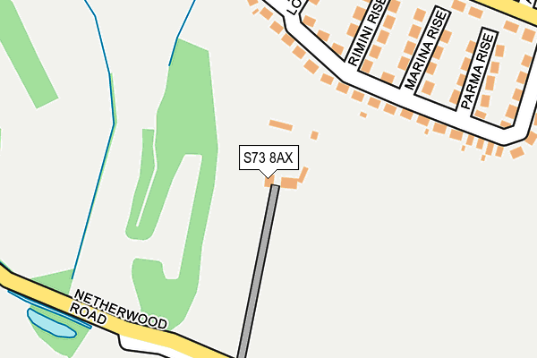 S73 8AX map - OS OpenMap – Local (Ordnance Survey)