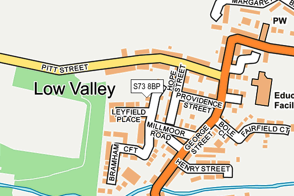 S73 8BP map - OS OpenMap – Local (Ordnance Survey)