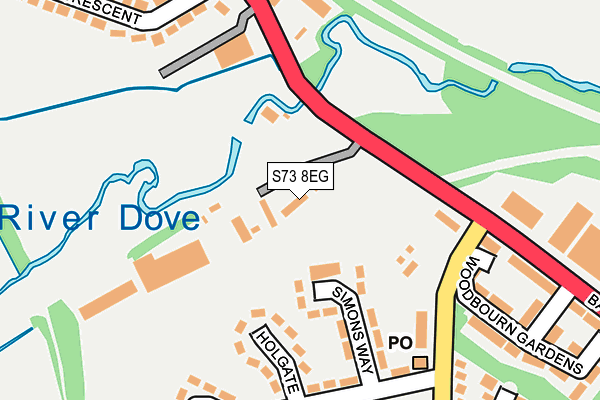 S73 8EG map - OS OpenMap – Local (Ordnance Survey)