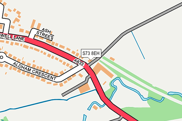 S73 8EH map - OS OpenMap – Local (Ordnance Survey)