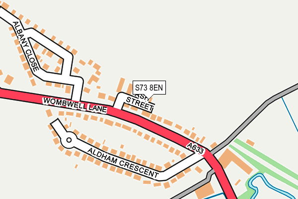 S73 8EN map - OS OpenMap – Local (Ordnance Survey)