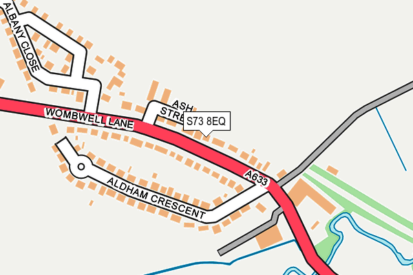 S73 8EQ map - OS OpenMap – Local (Ordnance Survey)