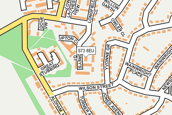 S73 8EU map - OS OpenMap – Local (Ordnance Survey)
