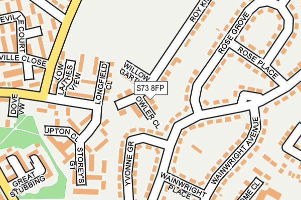 S73 8FP map - OS OpenMap – Local (Ordnance Survey)