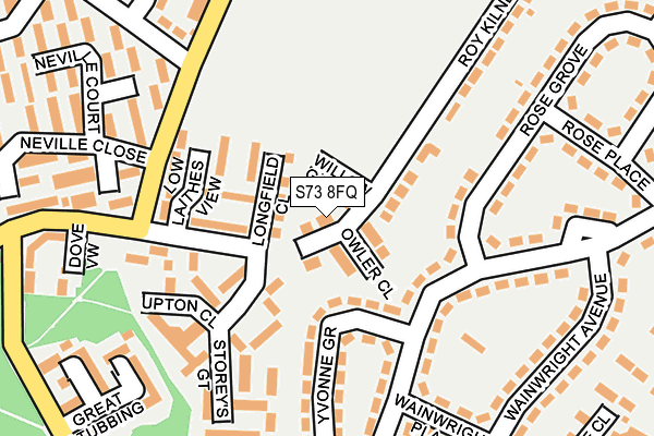 S73 8FQ map - OS OpenMap – Local (Ordnance Survey)