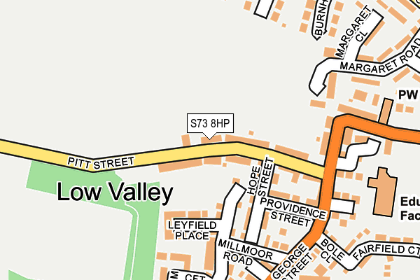 S73 8HP map - OS OpenMap – Local (Ordnance Survey)