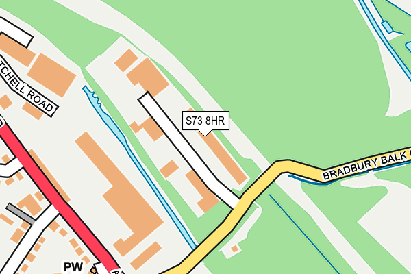 S73 8HR map - OS OpenMap – Local (Ordnance Survey)