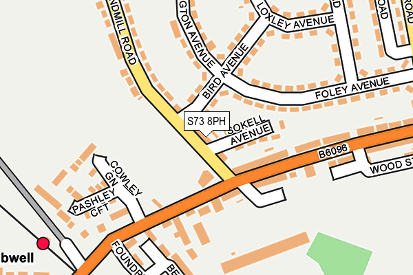 S73 8PH map - OS OpenMap – Local (Ordnance Survey)