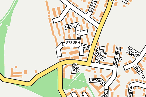 S73 8RH map - OS OpenMap – Local (Ordnance Survey)