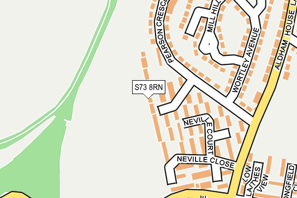 S73 8RN map - OS OpenMap – Local (Ordnance Survey)