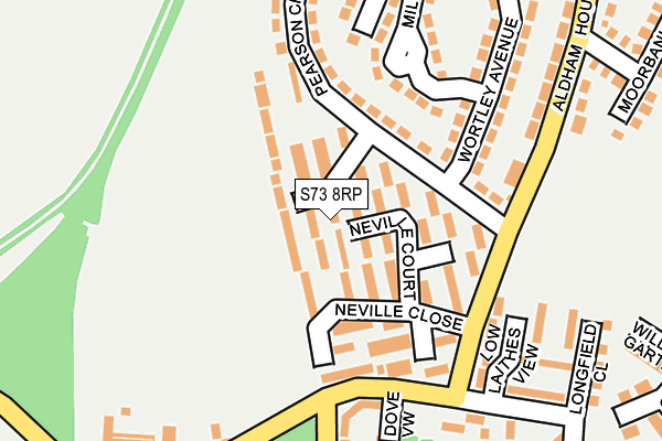 S73 8RP map - OS OpenMap – Local (Ordnance Survey)