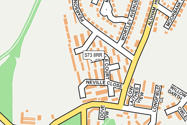 S73 8RR map - OS OpenMap – Local (Ordnance Survey)