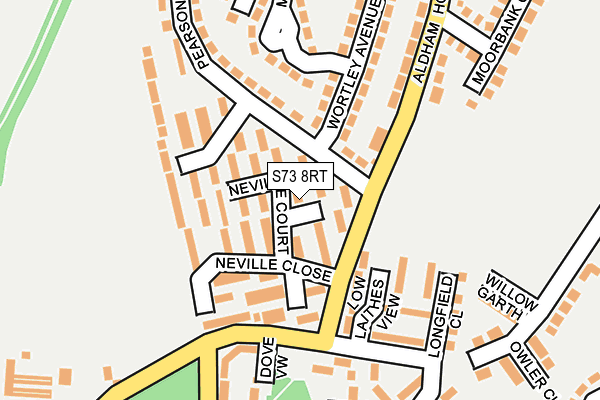 S73 8RT map - OS OpenMap – Local (Ordnance Survey)