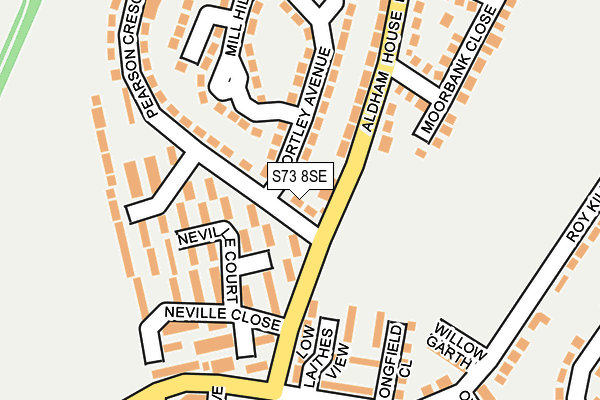 S73 8SE map - OS OpenMap – Local (Ordnance Survey)