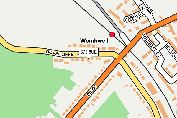 S73 8UE map - OS OpenMap – Local (Ordnance Survey)