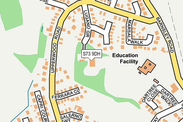 S73 9DH map - OS OpenMap – Local (Ordnance Survey)