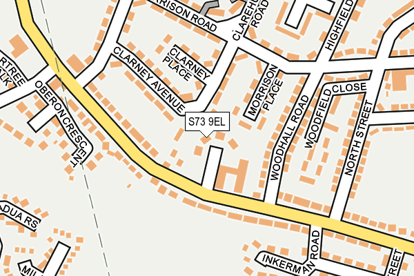 S73 9EL map - OS OpenMap – Local (Ordnance Survey)