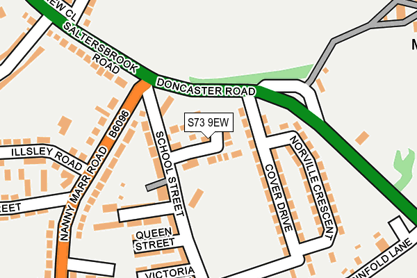 S73 9EW map - OS OpenMap – Local (Ordnance Survey)