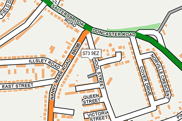 S73 9EZ map - OS OpenMap – Local (Ordnance Survey)