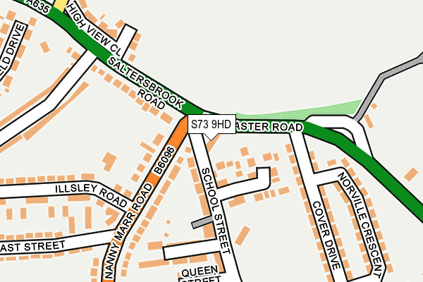 S73 9HD map - OS OpenMap – Local (Ordnance Survey)