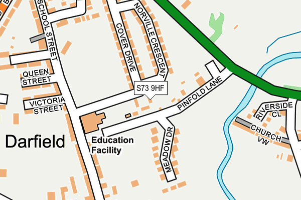 S73 9HF map - OS OpenMap – Local (Ordnance Survey)