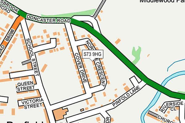 S73 9HG map - OS OpenMap – Local (Ordnance Survey)