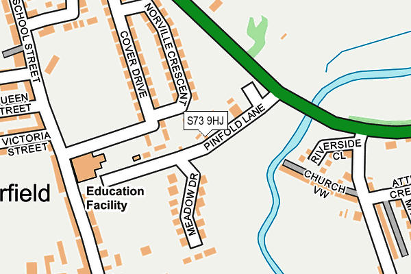 S73 9HJ map - OS OpenMap – Local (Ordnance Survey)