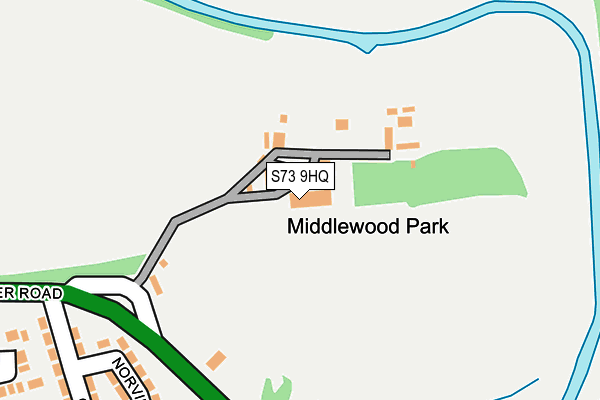 S73 9HQ map - OS OpenMap – Local (Ordnance Survey)