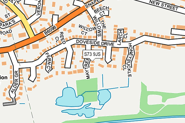 S73 9JS map - OS OpenMap – Local (Ordnance Survey)