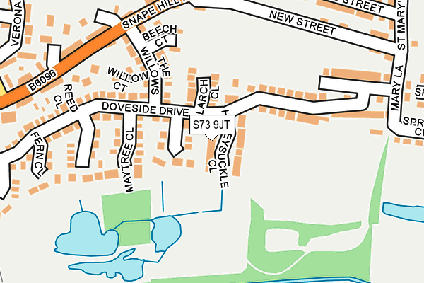 S73 9JT map - OS OpenMap – Local (Ordnance Survey)