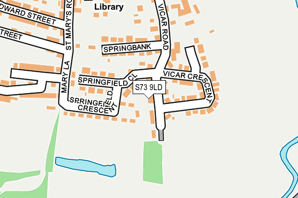 S73 9LD map - OS OpenMap – Local (Ordnance Survey)