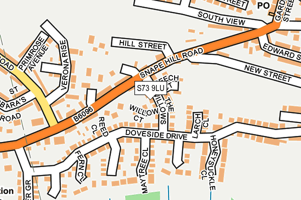 S73 9LU map - OS OpenMap – Local (Ordnance Survey)