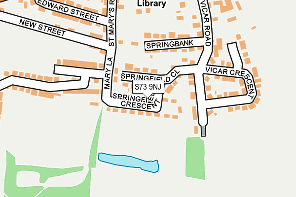 S73 9NJ map - OS OpenMap – Local (Ordnance Survey)
